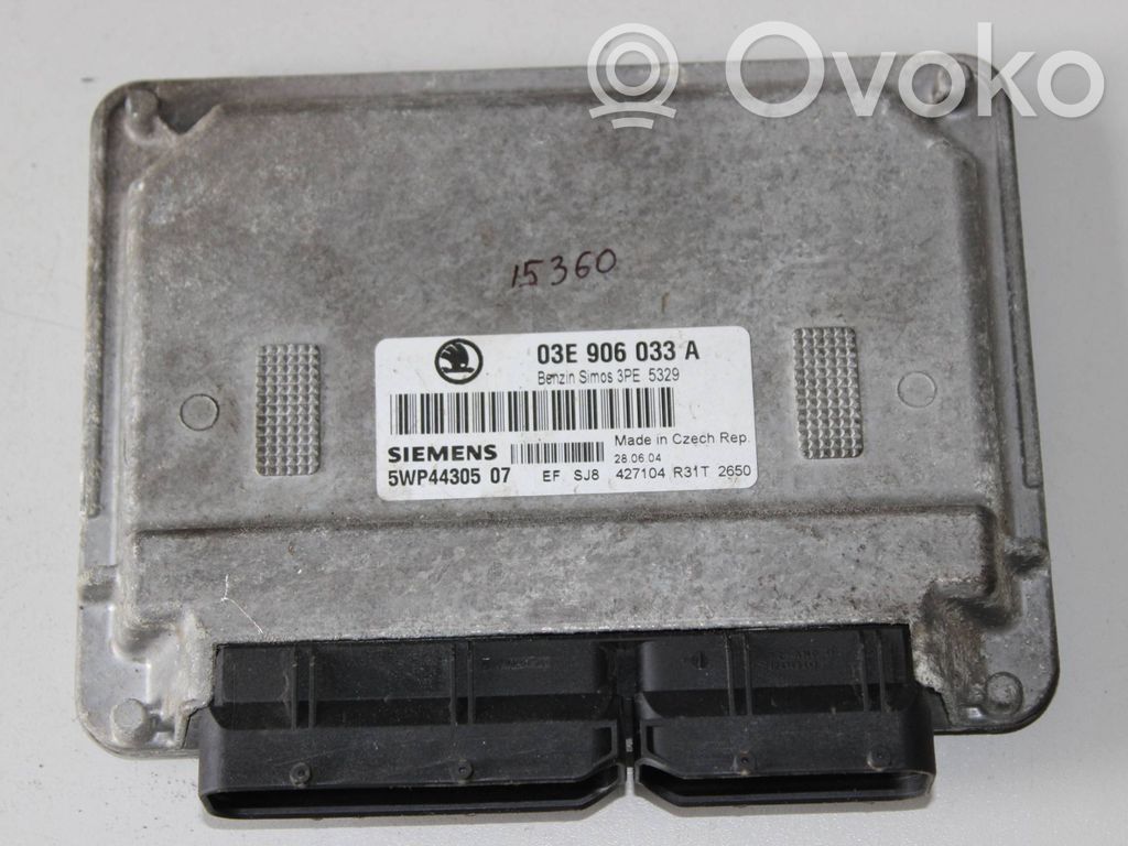Engine control unit/module   03E906033A,5WP4430507