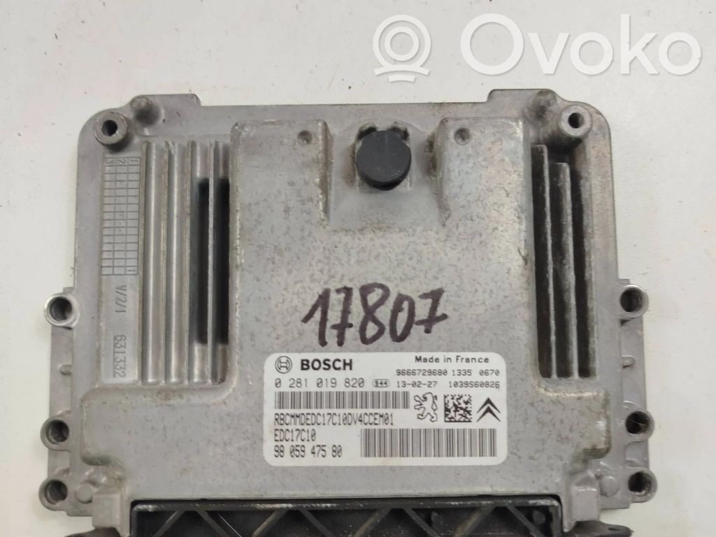 Engine control unit/module   9805947580,0281019820