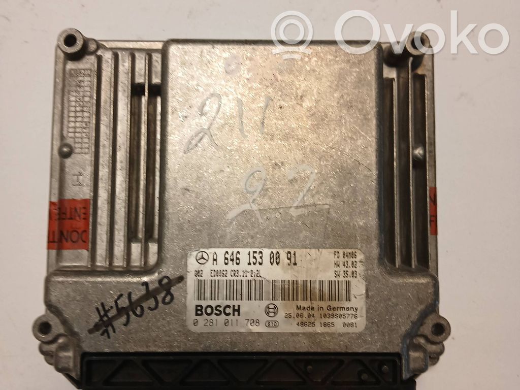 Engine control unit/module   A6461530091,1039S05776,0281011708