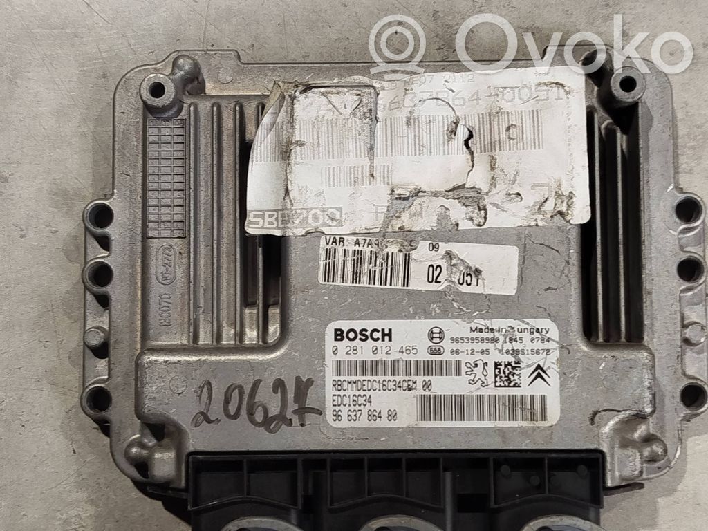 Engine control unit/module   9663786480,0281012465