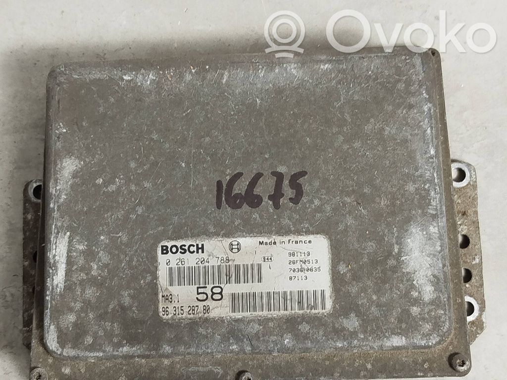Peugeot 206 Engine control unit/module 