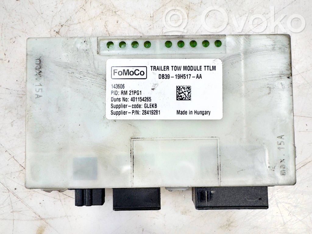 Ford Ranger Tow bar trailer control unit/module 