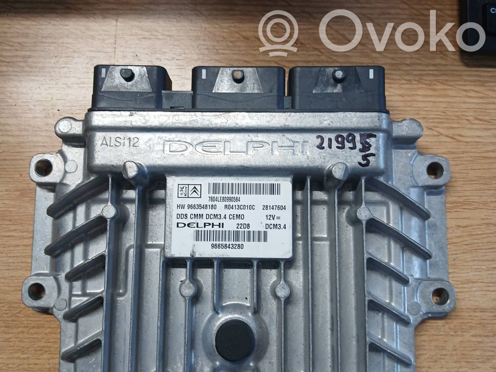 Engine control unit/module   9665843280,9663548180,R0413C010C