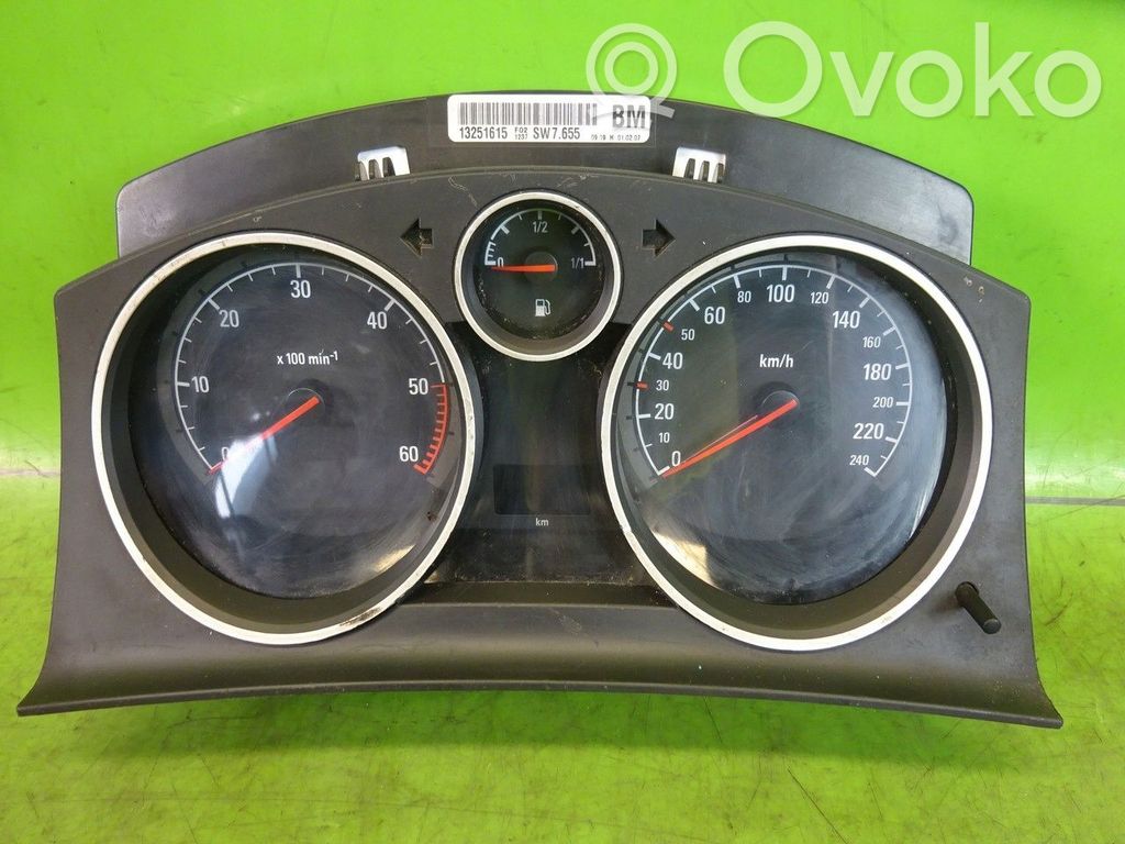 Opel Zafira B Vitezometru (grup de instrumente) 