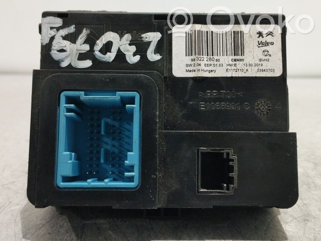 Climate control unit   9832228080,E1172710A