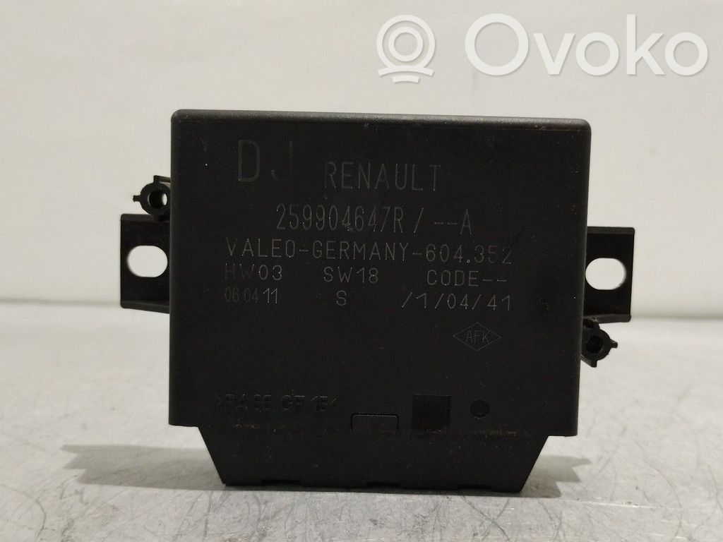 Parking PDC sensor display screen   259904647RA
