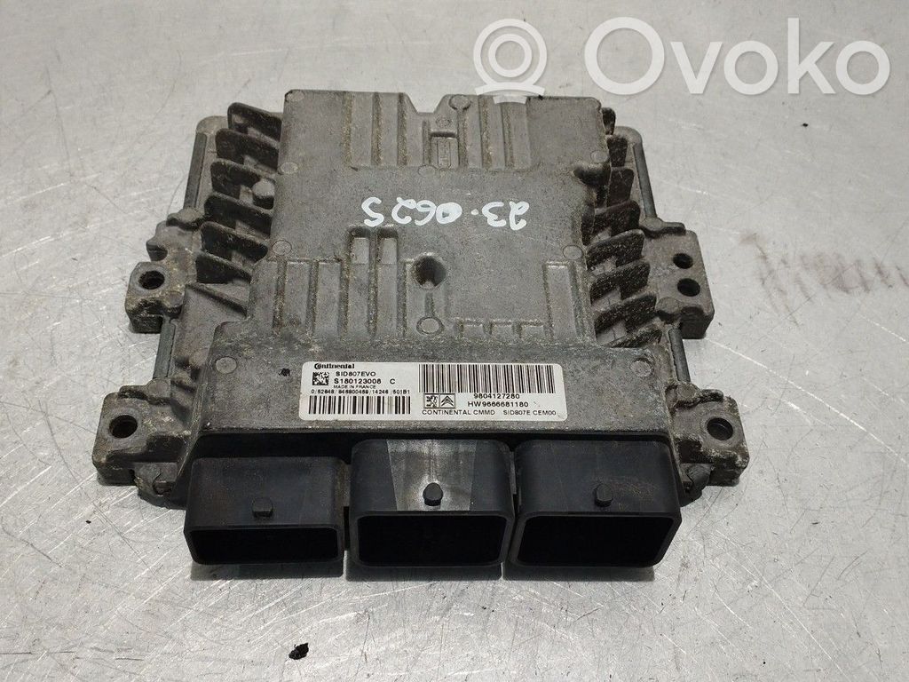 Unidad de control/módulo del motor   9804127280,9666681180,S180123008C
