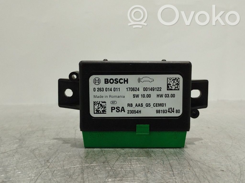 Peugeot 2008 I Monitor del sensore di parcheggio PDC