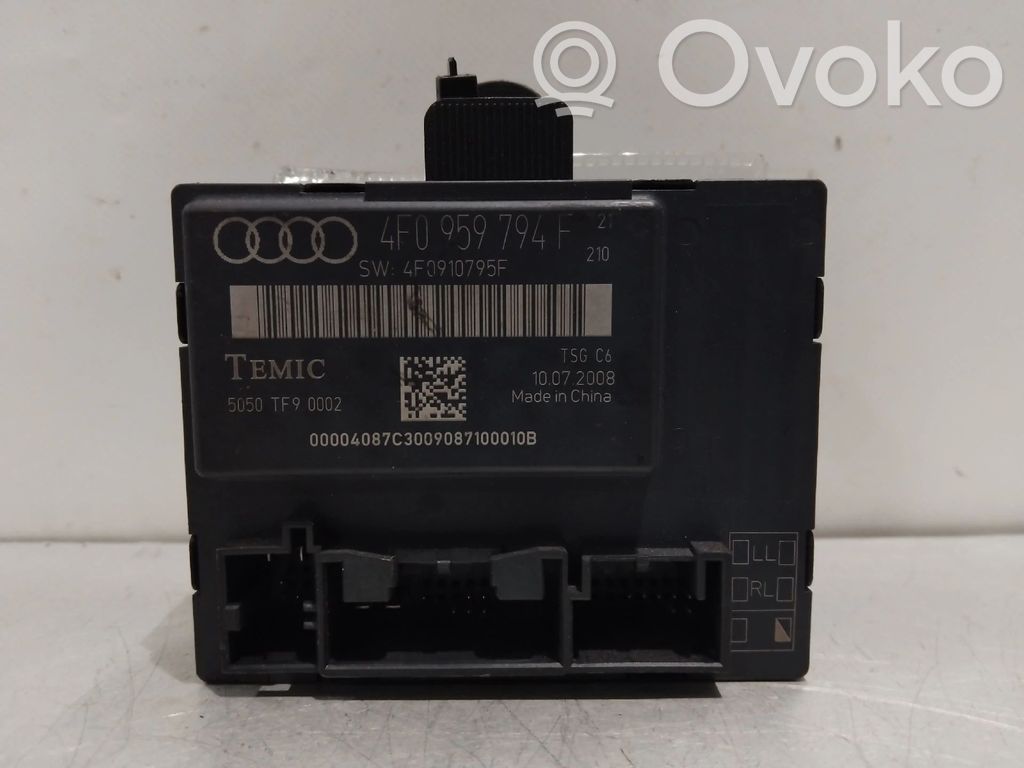 Audi A6 S6 C6 4F Asa reguladora de la puerta trasera 