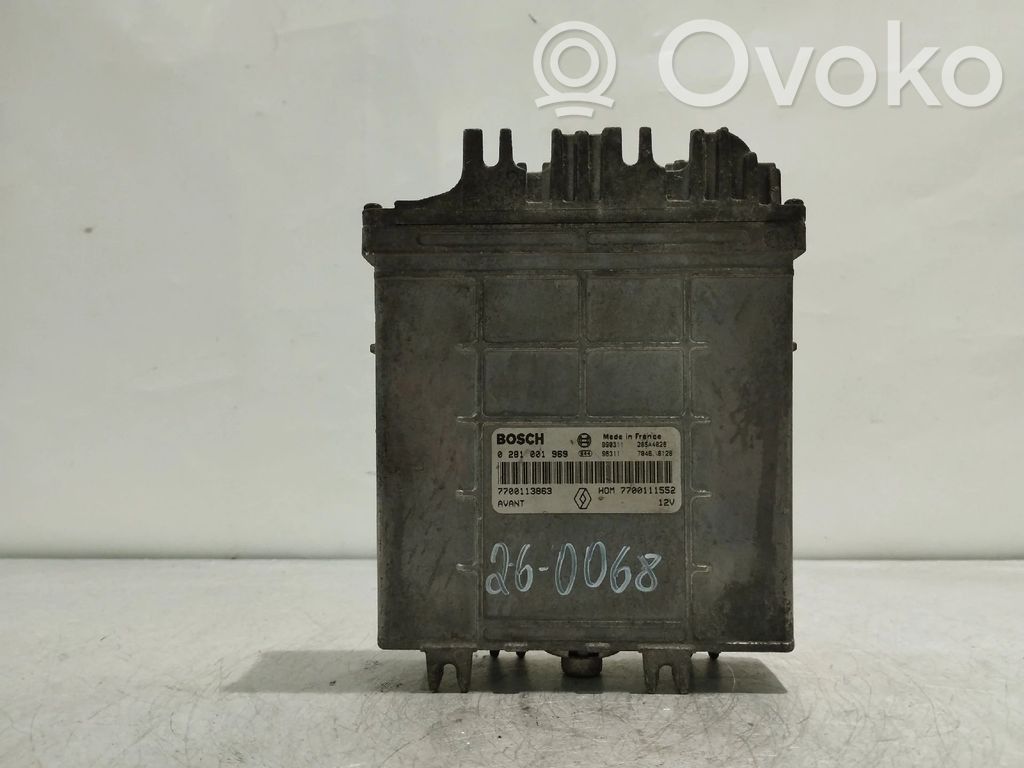 Moottorin ohjainlaite/moduuli   7700111552,0281001969,7700113863