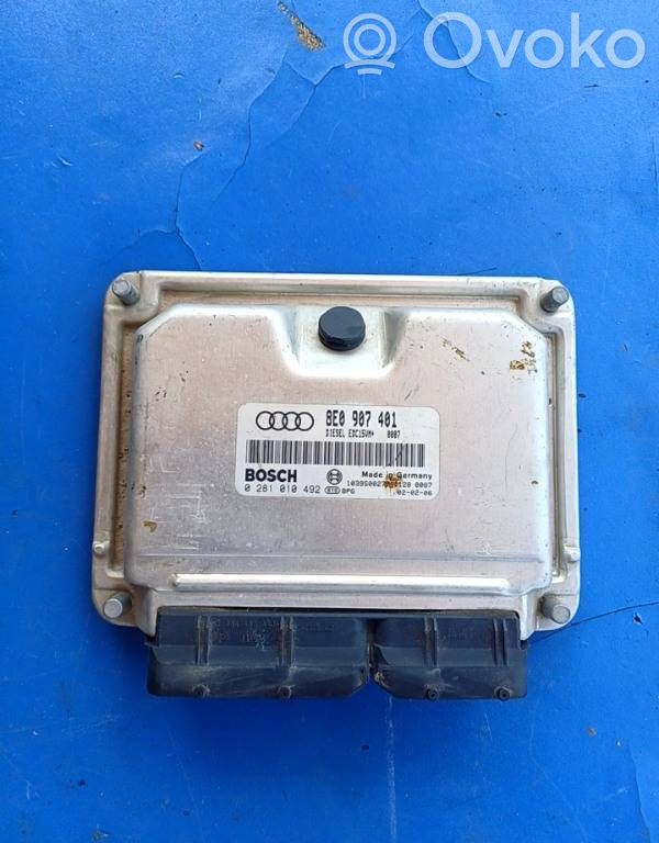 Engine control unit/module   8E0907401,0281010492