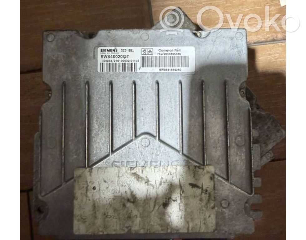Engine control unit/module   9644895180,9641849280,5WS40020GT,SID801