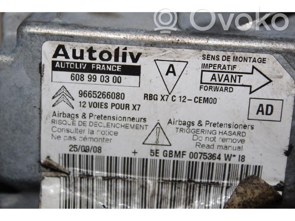 Citroen C5 Centralina/modulo airbag 
