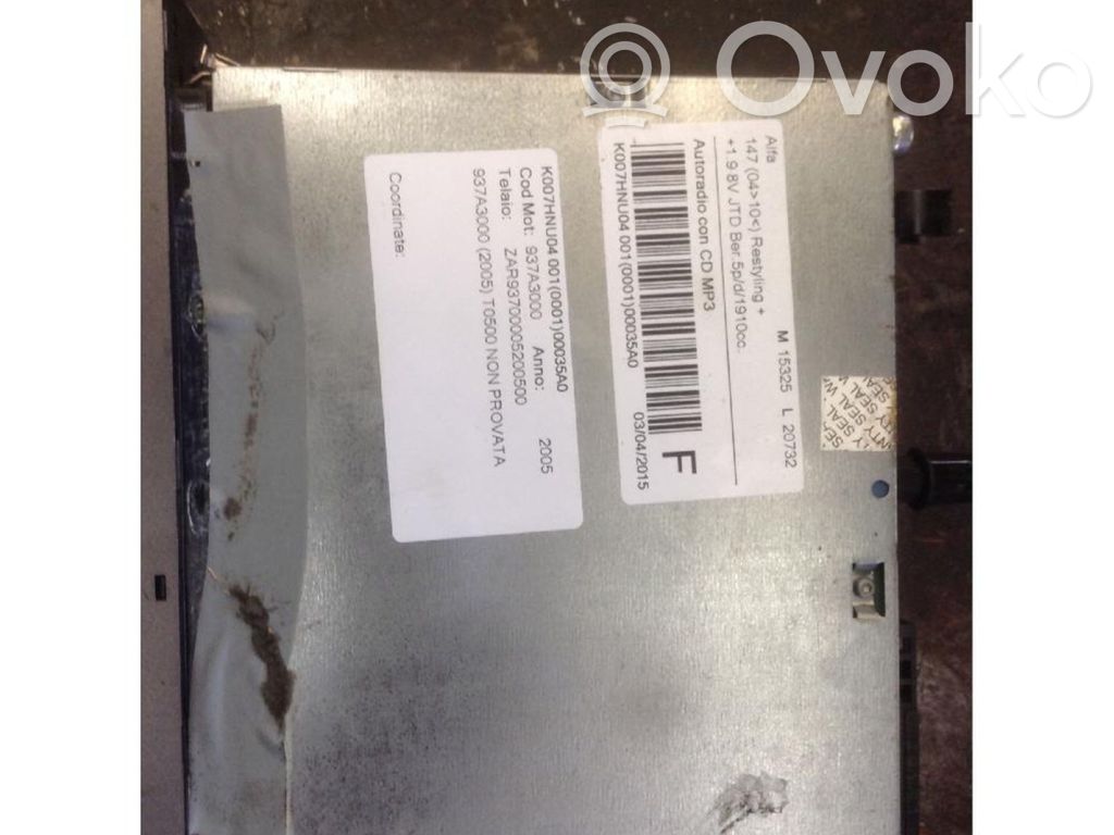 Alfa Romeo 147 Unitate principală radio/CD/DVD/GPS 