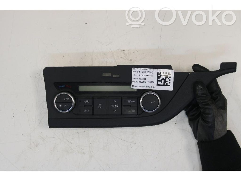 Toyota Auris E180 Centralina del climatizzatore