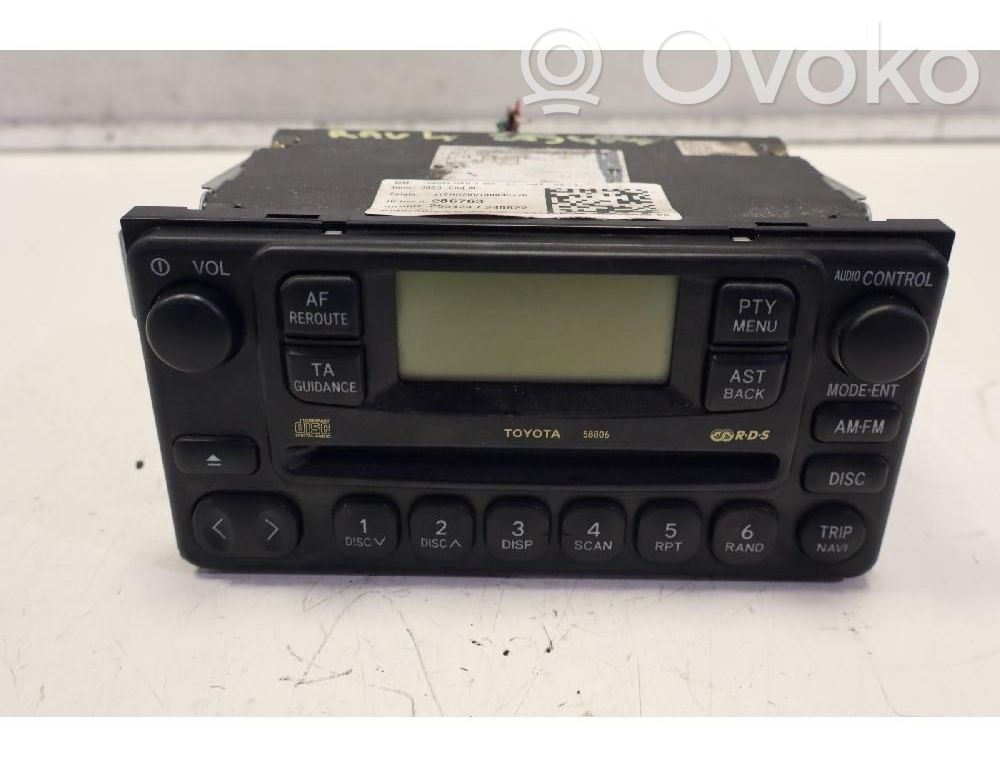Toyota RAV 4 (XA20) Panel / Radioodtwarzacz CD/DVD/GPS 