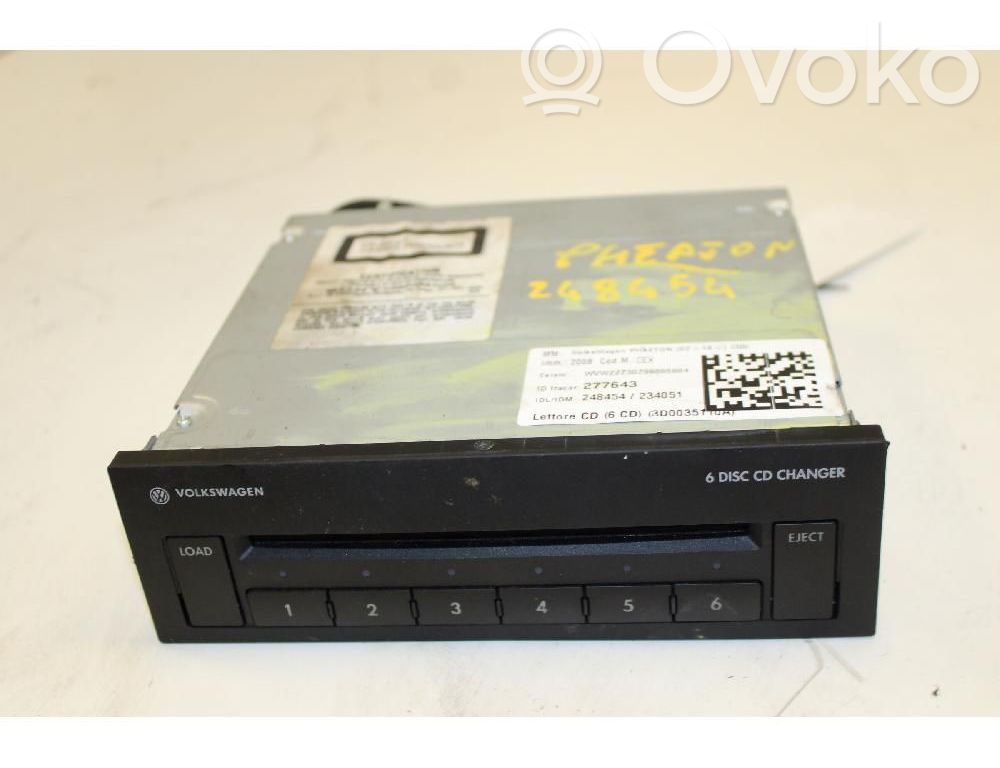 Volkswagen Phaeton Unità di navigazione lettore CD/DVD