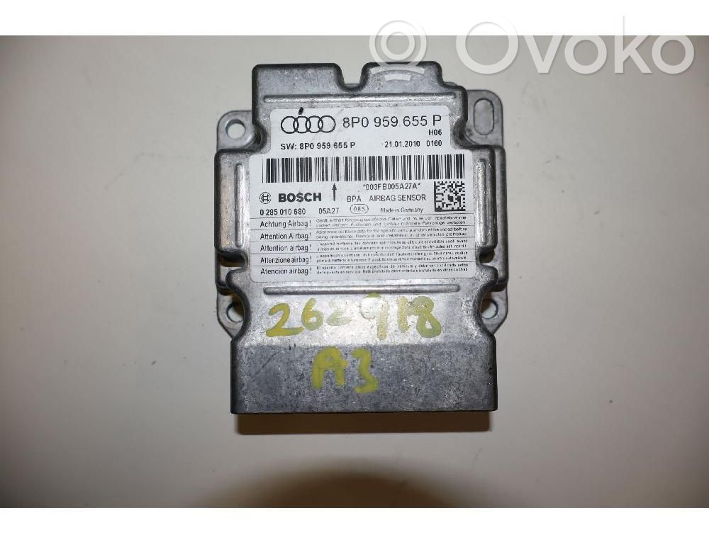 Centralina/modulo airbag   8P0959655P