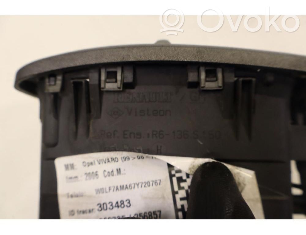 Opel Vivaro Copertura griglia di ventilazione laterale cruscotto 