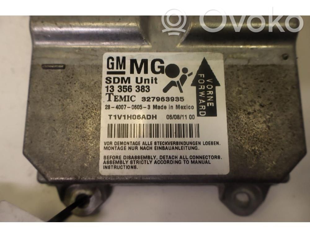 Opel Corsa D Unitate/modul de comandă airbaguri 