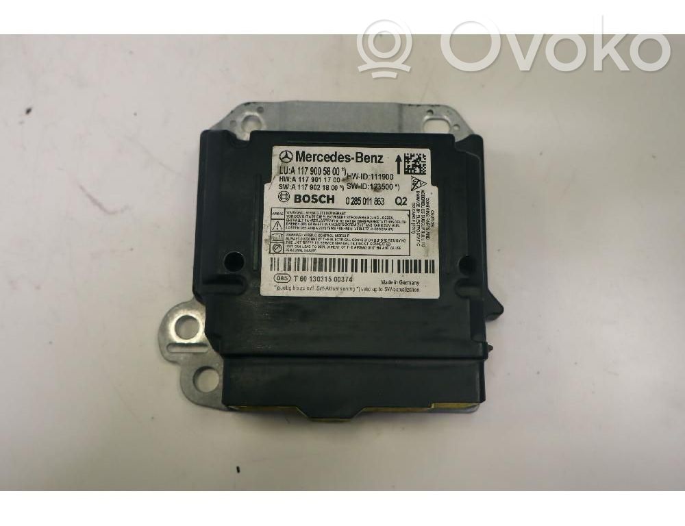 Mercedes-Benz A W176 Module de contrôle airbag