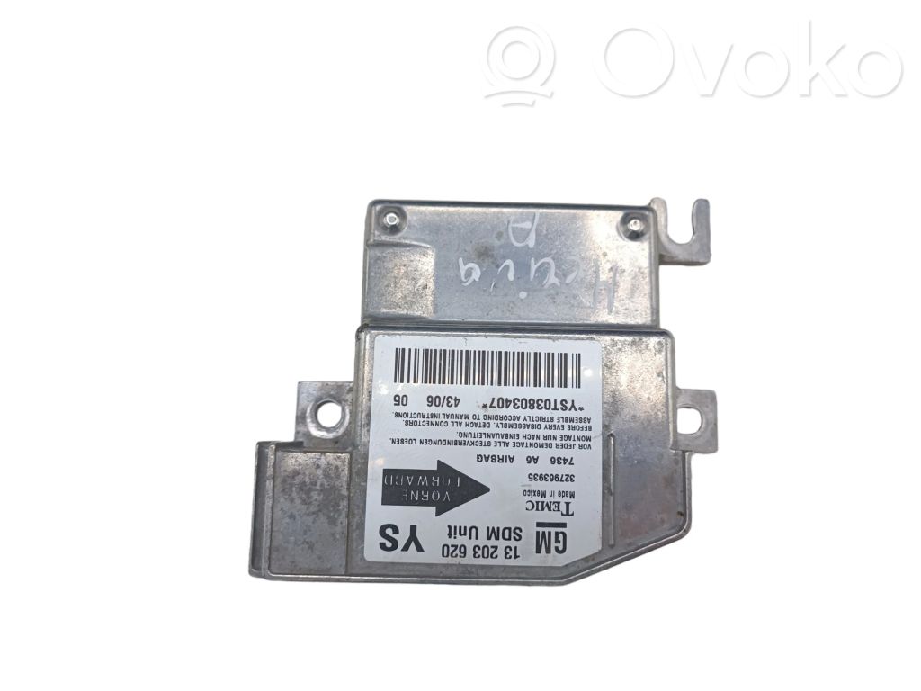 Opel Meriva A Airbag control unit/module 