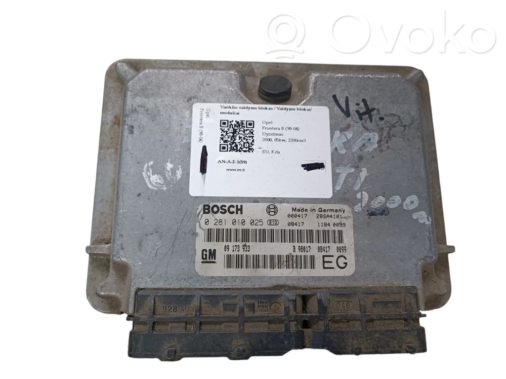 Opel Frontera B Engine control unit/module 