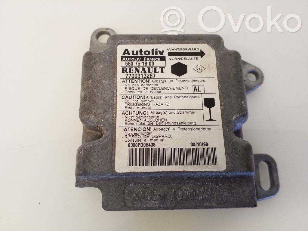 Renault Kangoo I Airbag control unit/module 