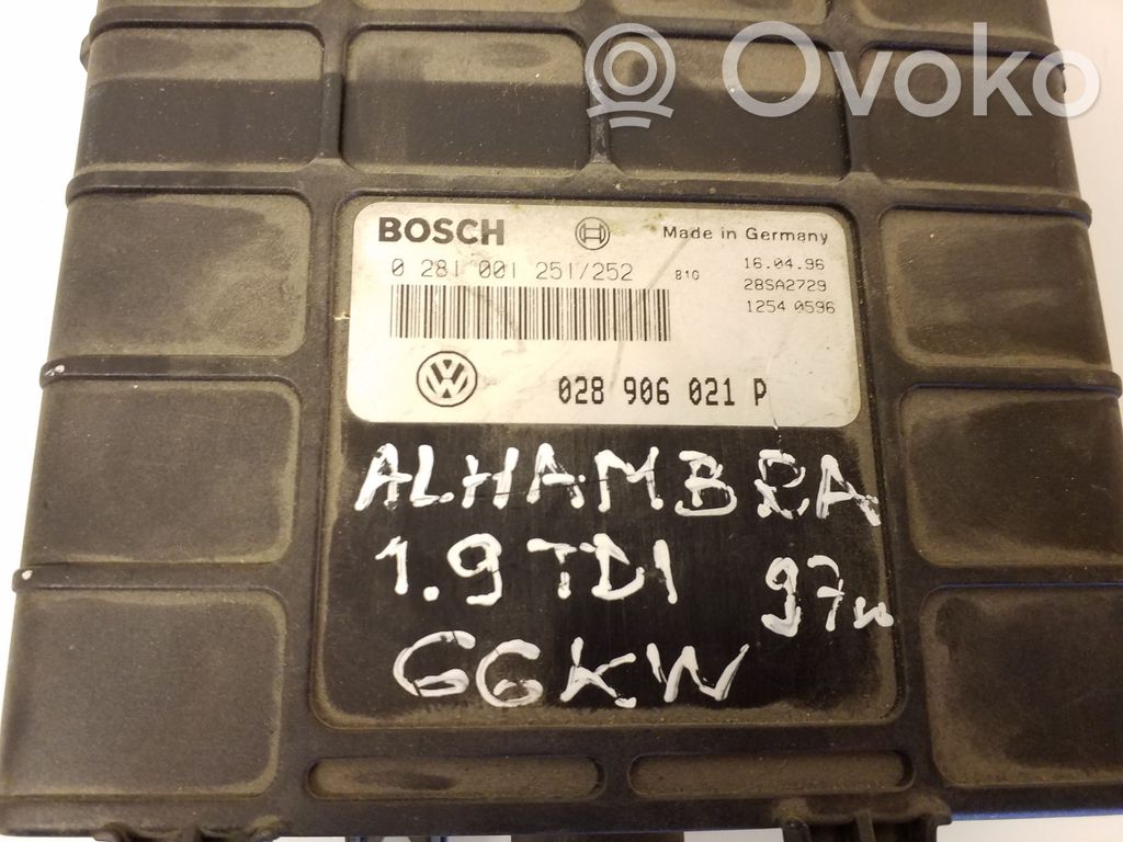 Engine control unit/module   0281001251252,028906021P