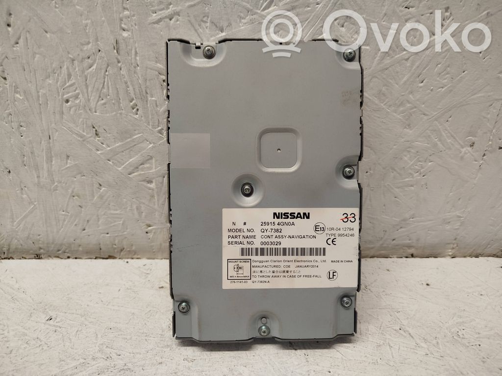 Infiniti Q50 GPS navigation control unit/module 