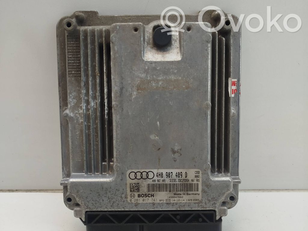 Engine control unit/module   4H0907409D,4H0907409,0281017741