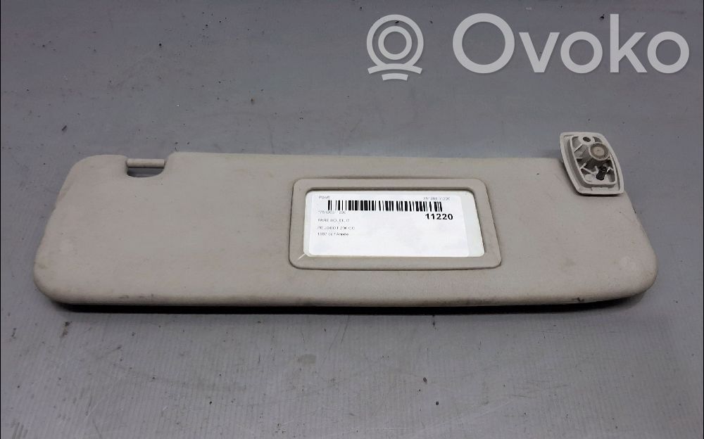 Peugeot 206 CC Sun visor 