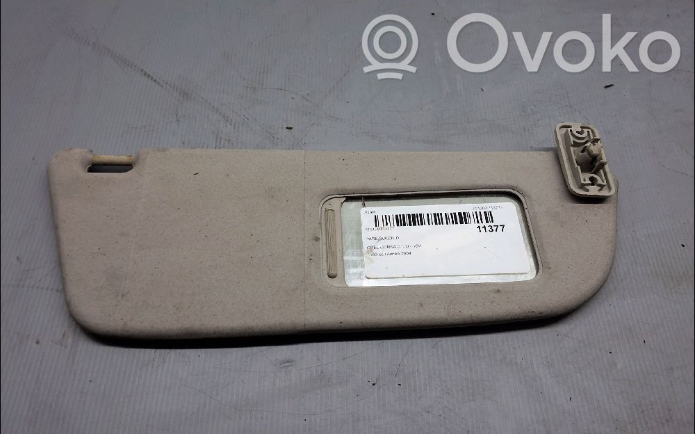 Opel Corsa C Sun visor 