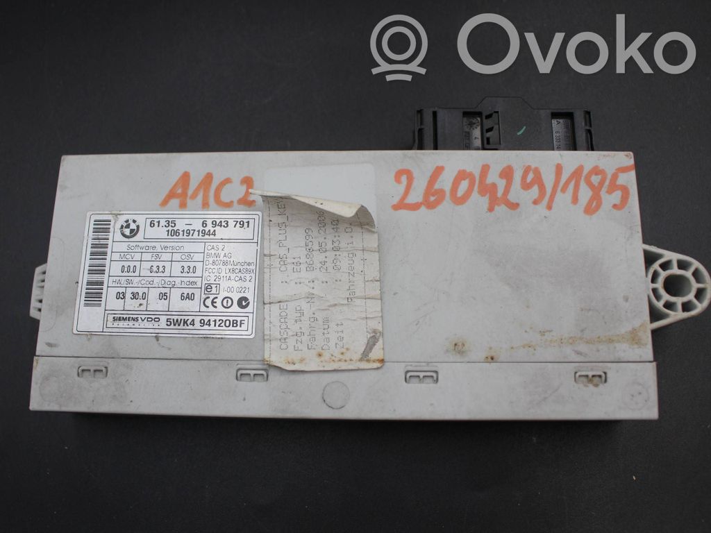 BMW 5 E60 E61 CAS valdymo blokas/ modulis 