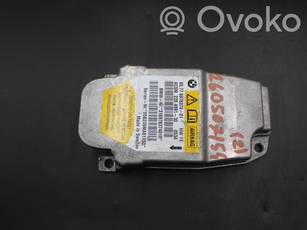 BMW 5 E60 E61 Unidad de control/módulo del Airbag 