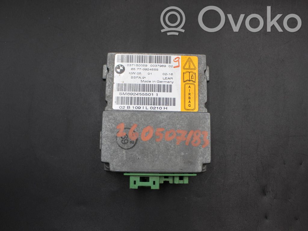 BMW 7 E65 E66 Module de contrôle airbag 