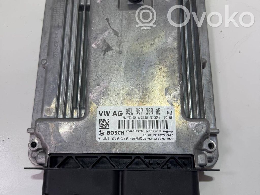Engine control unit/module   05L907309AE,0281039570
