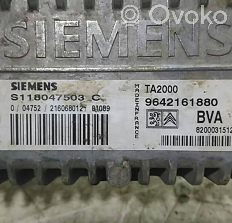 Engine control unit/module   SIEMENS,9642161880,S118047503C