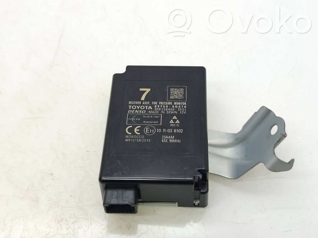 Toyota Yaris Sterownik / Moduł kontroli ciśnienia w oponach 