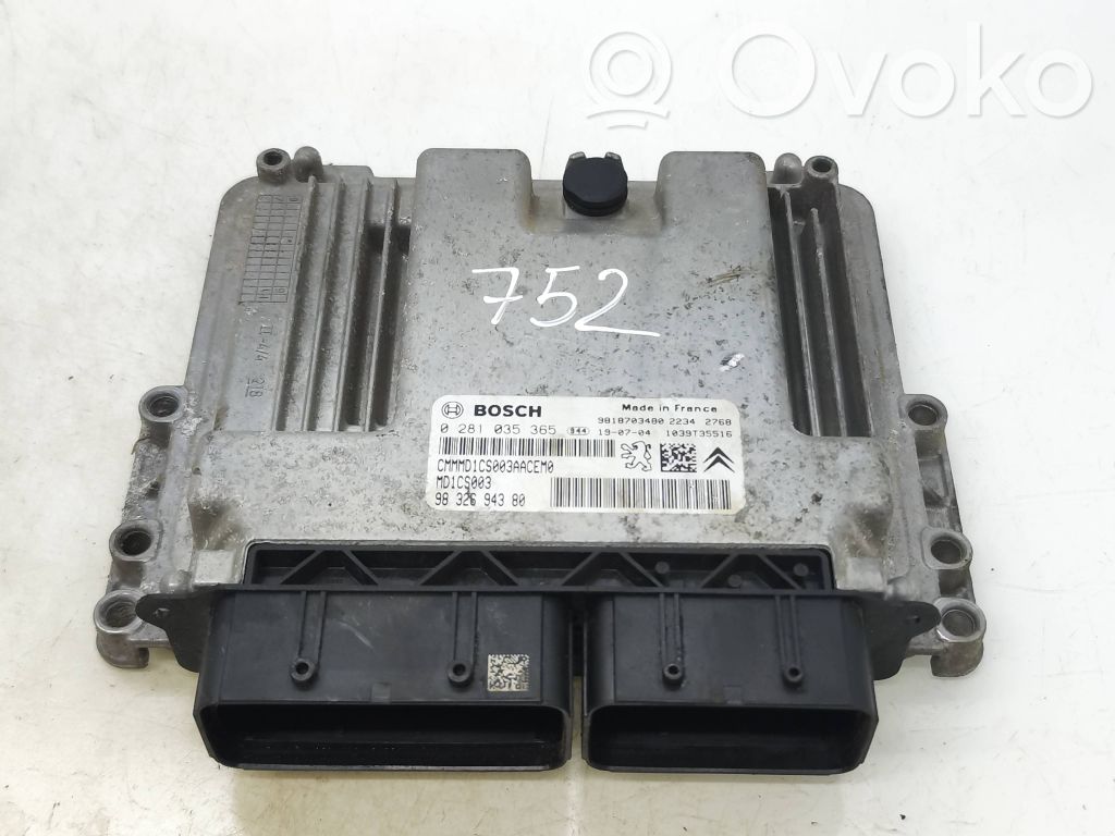 Peugeot Partner III Engine control unit/module 