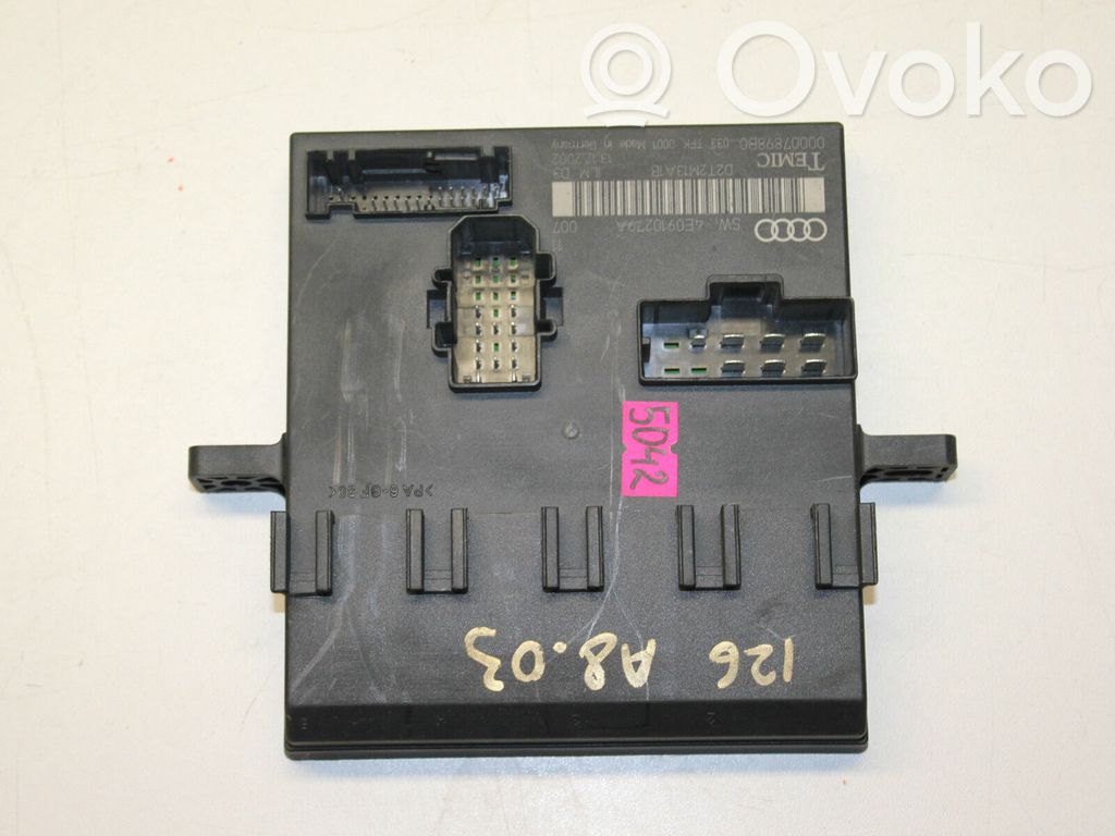 Audi A8 S8 D3 4E Komforto modulis 