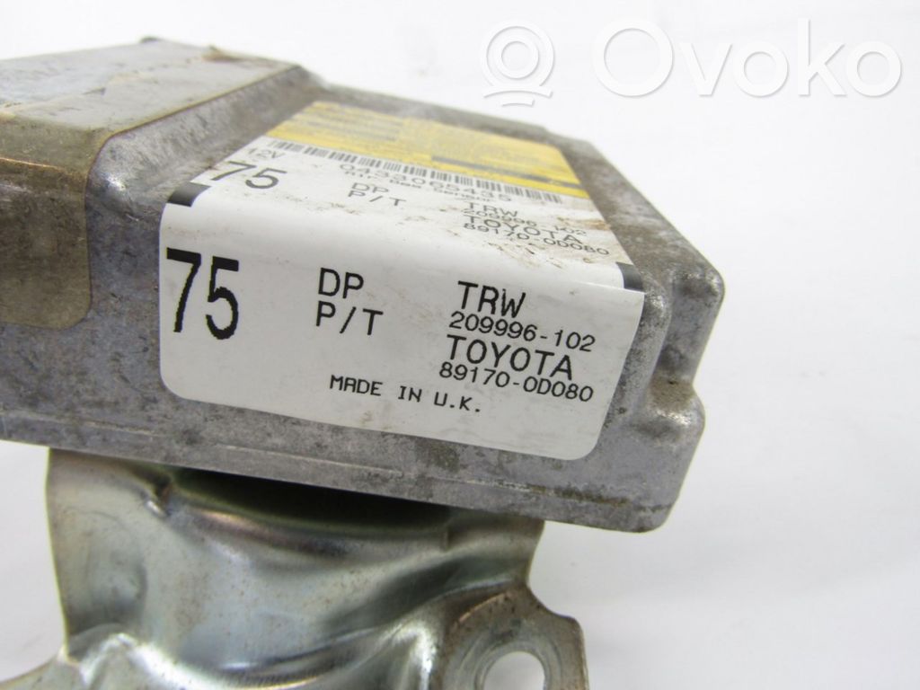 Toyota Yaris Module de contrôle airbag 