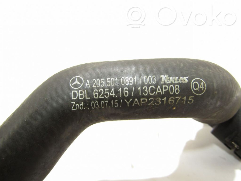 Mercedes-Benz C W205 Tubo flessibile del liquido di raffreddamento del motore 