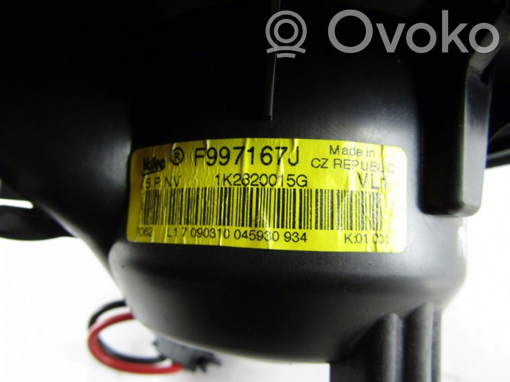 Pulseur d'air habitacle   1K2820015G,F997167J