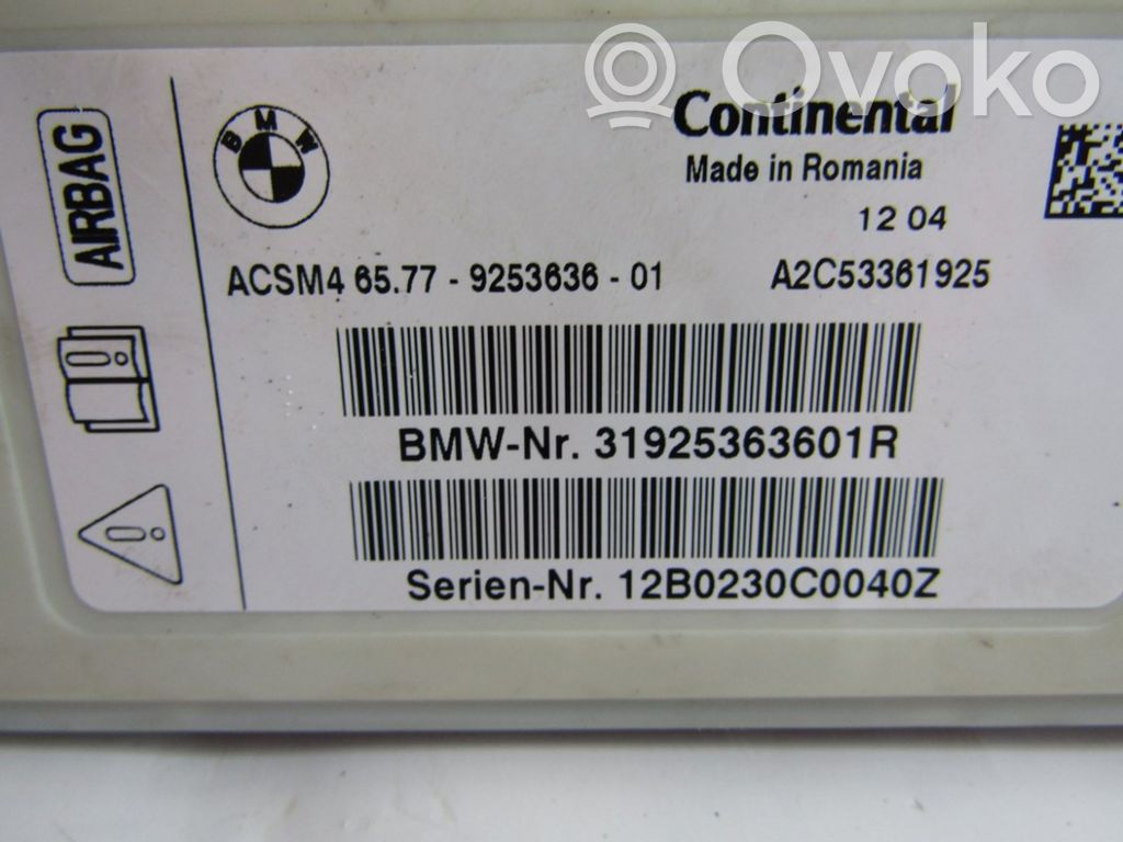 BMW X3 F25 Centralina/modulo airbag 