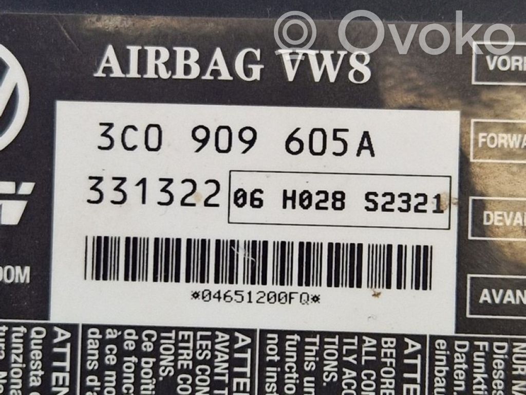 Volkswagen PASSAT B6 Centralina/modulo airbag 