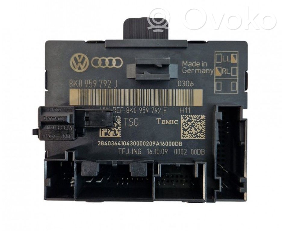 Centralina/modulo portiere   8K0959792J,8K0959792J,8K0959792J,8K0959792E