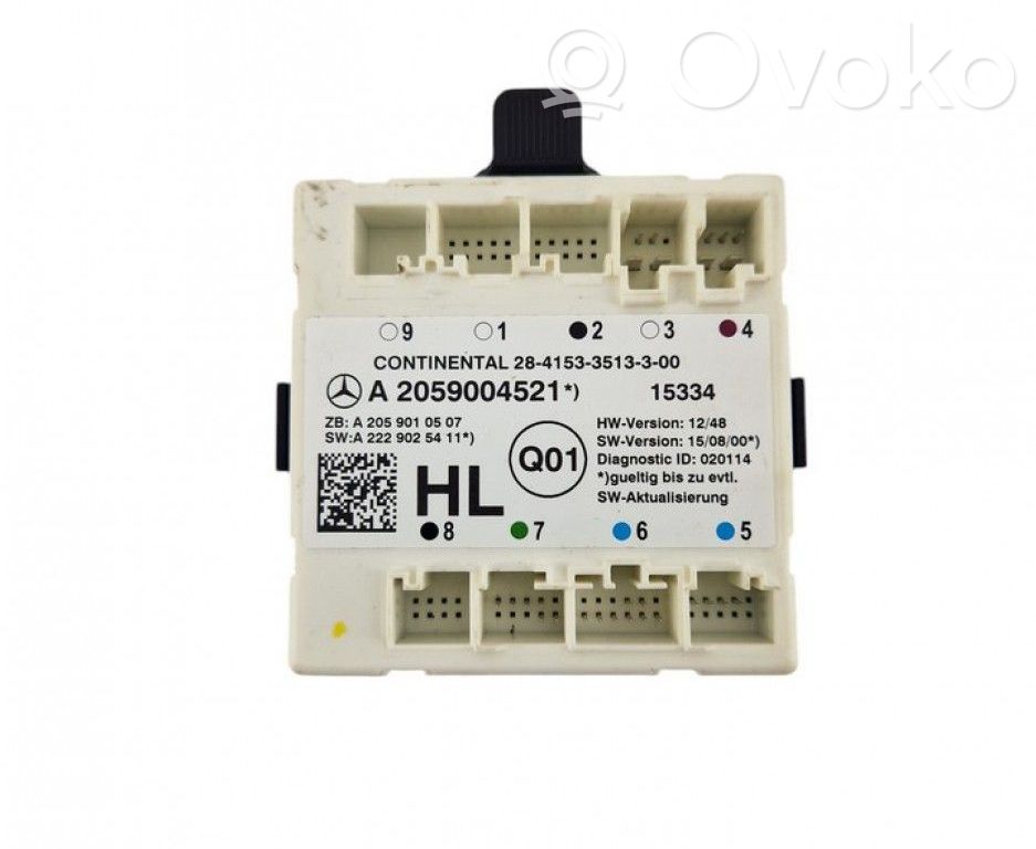 Unité de commande module de porte   A2059004521,A2059004521,A2059004521,A2059010507,A2229025411