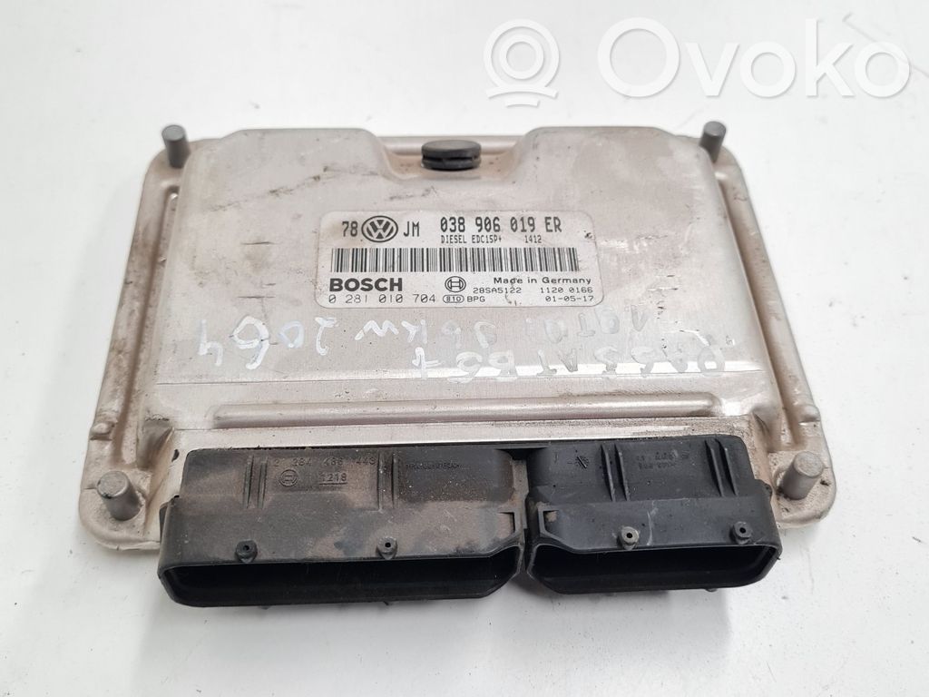Engine control unit/module   038906019ER,28SA5122,0281010704