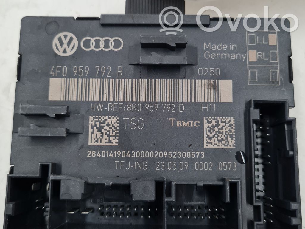 Unité de commande module de porte   4F0959792R,4F0959792R